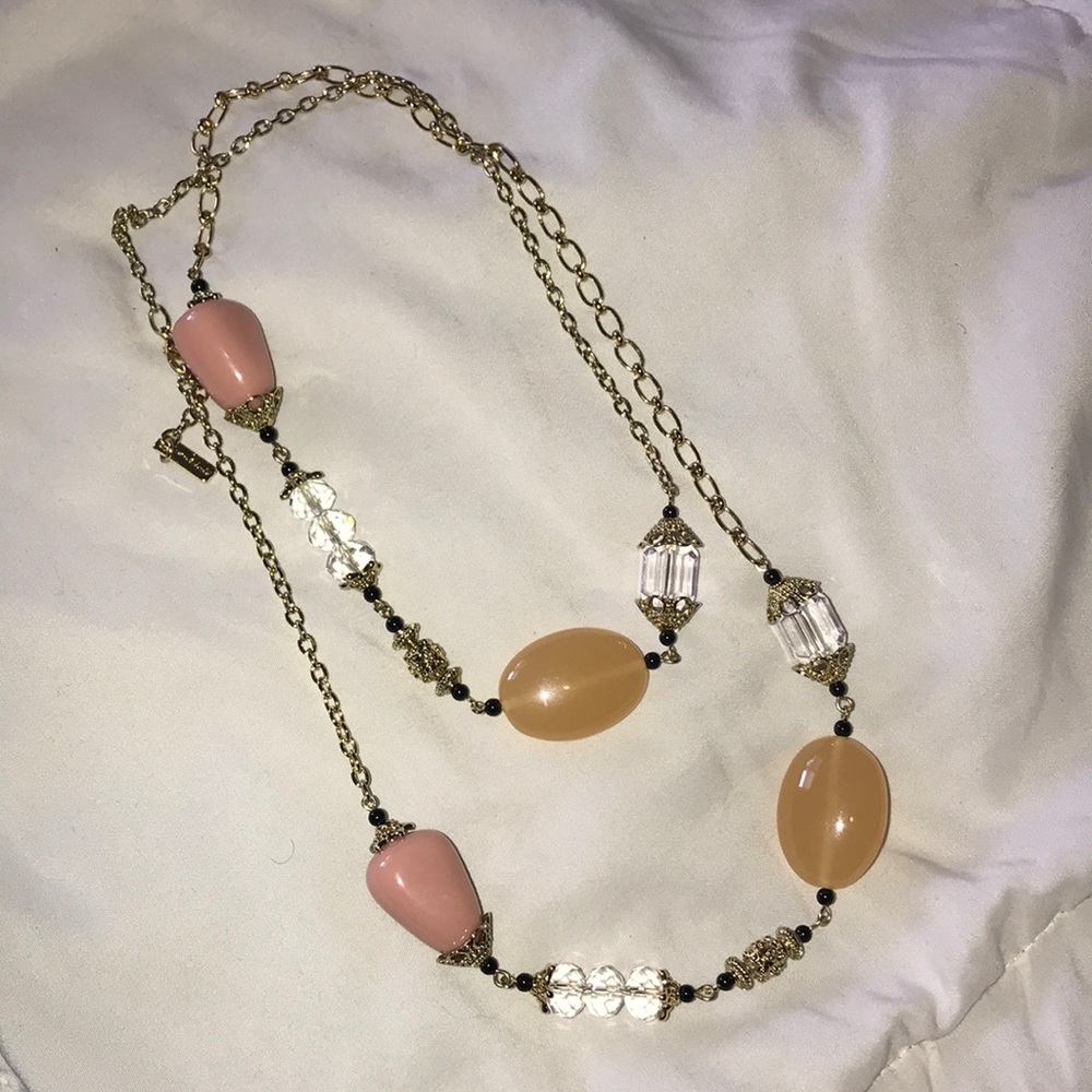 Beaded stone necklace